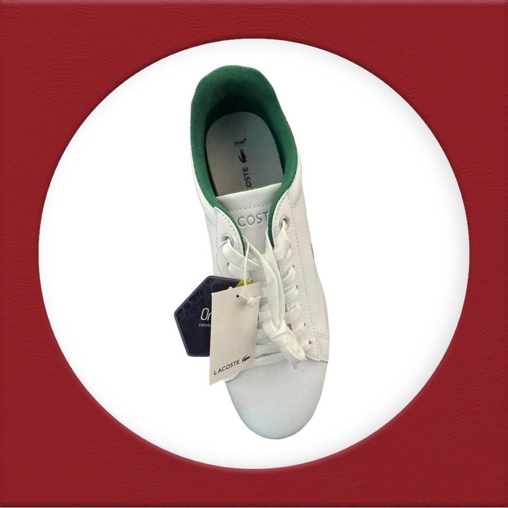 Lacoste White and Green Women's Sneakers